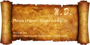 Messinger Domicián névjegykártya